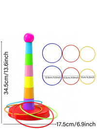 Children's Stackable Rainbow Loop Tossing Game Toy, Parent-Child Interaction, Brain Development – Bumble & Bear kids toy