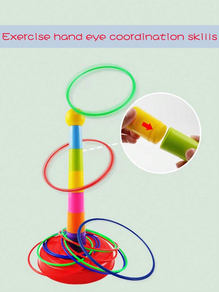 Children's Stackable Rainbow Loop Tossing Game Toy, Parent-Child Interaction, Brain Development – Bumble & Bear kids toy