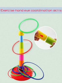 Children's Stackable Rainbow Loop Tossing Game Toy, Parent-Child Interaction, Brain Development – Bumble & Bear kids toy