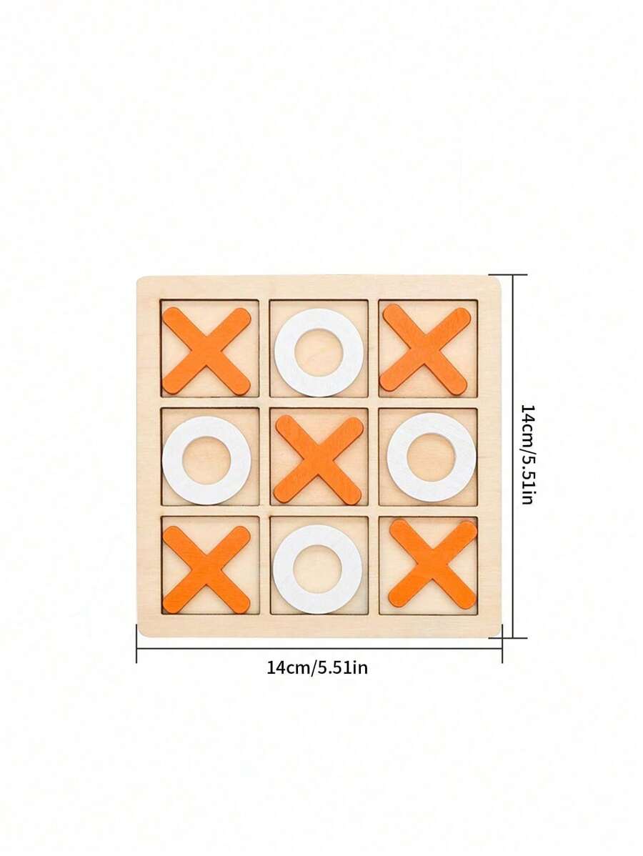 Wooden Chess / XO Tic-Tac-Toe Double-Play Puzzle Game, Traditional Desktop Chess For Children, Parent-Child In – Bumble &