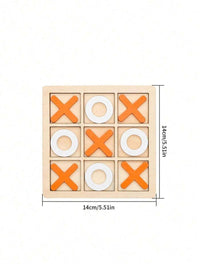Wooden Chess / XO Tic-Tac-Toe Double-Play Puzzle Game, Traditional Desktop Chess For Children, Parent-Child In – Bumble &