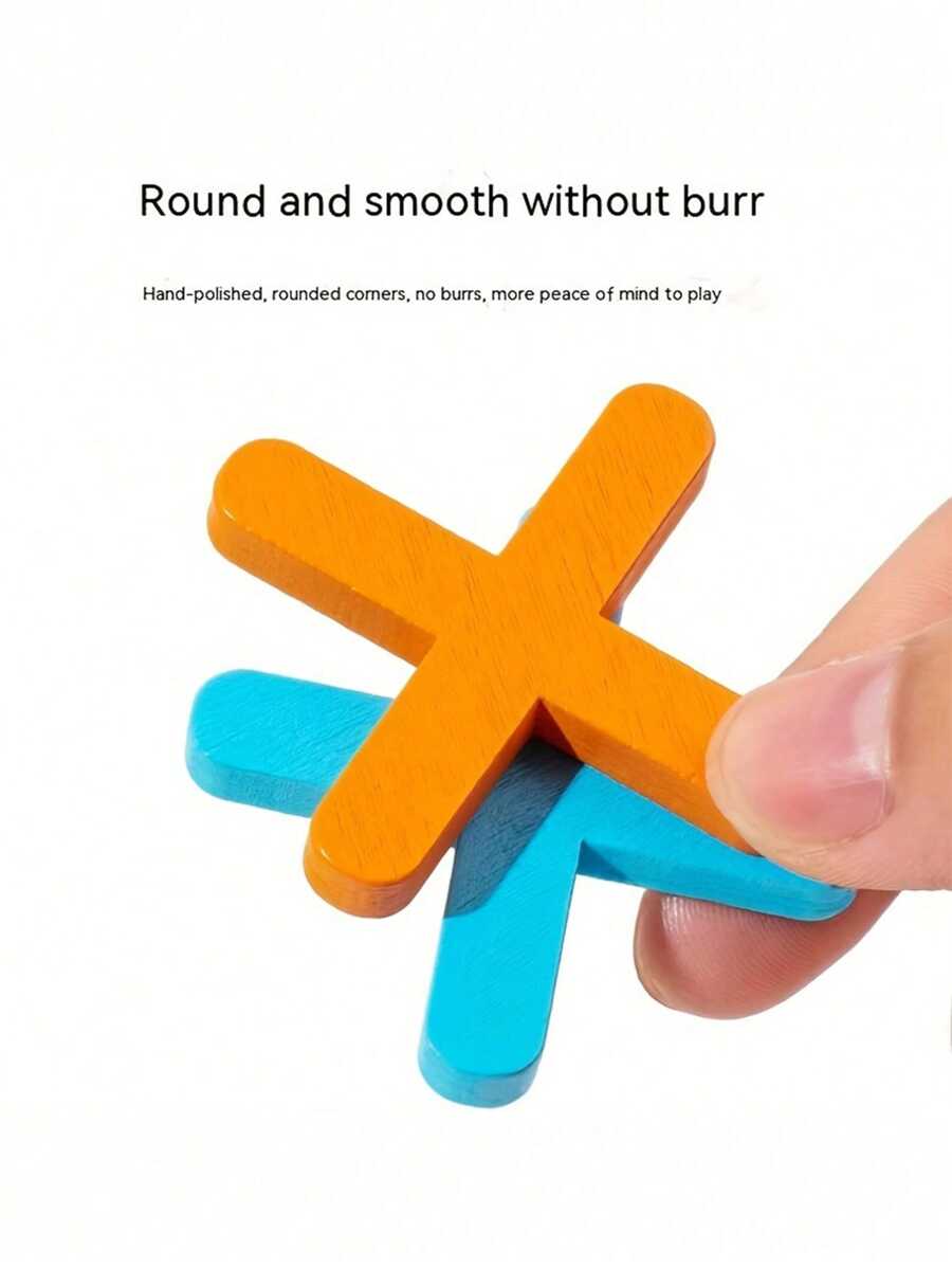 Wooden Chess / XO Tic-Tac-Toe Double-Play Puzzle Game, Traditional Desktop Chess For Children, Parent-Child In – Bumble &