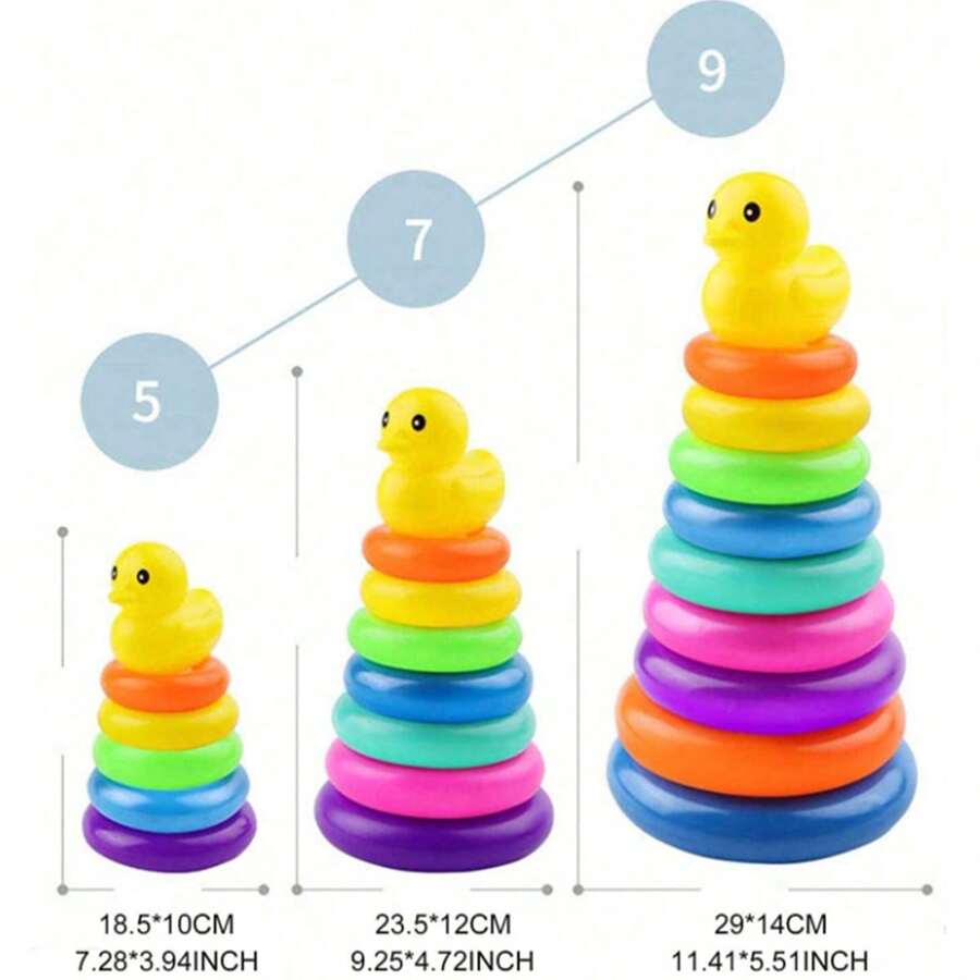 Kids Stacking Toys Game Tower, Montessori Early Learning Educational Toy, Color Recognition Gift – Bumble & Bear kids toy