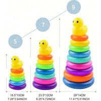 Kids Stacking Toys Game Tower, Montessori Early Learning Educational Toy, Color Recognition Gift – Bumble & Bear kids toy