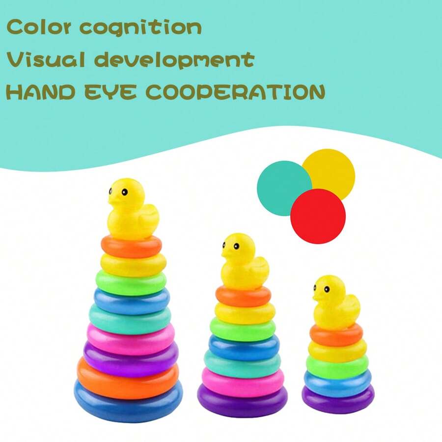 Kids Stacking Toys Game Tower, Montessori Early Learning Educational Toy, Color Recognition Gift – Bumble & Bear kids toy