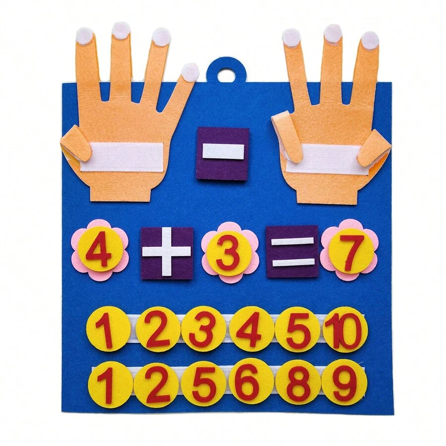 Montessori Felt Learning Board Children s Educational DIY Toy Addition And Subtraction Finger Math Teaching Enlightenmen