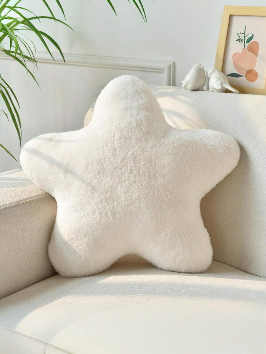 11 81 15 74 Cute Star Shaped Throw Pillow Soft Faux Fur Material Christmas Home Decor For Sofa Bedroom Living Room Great