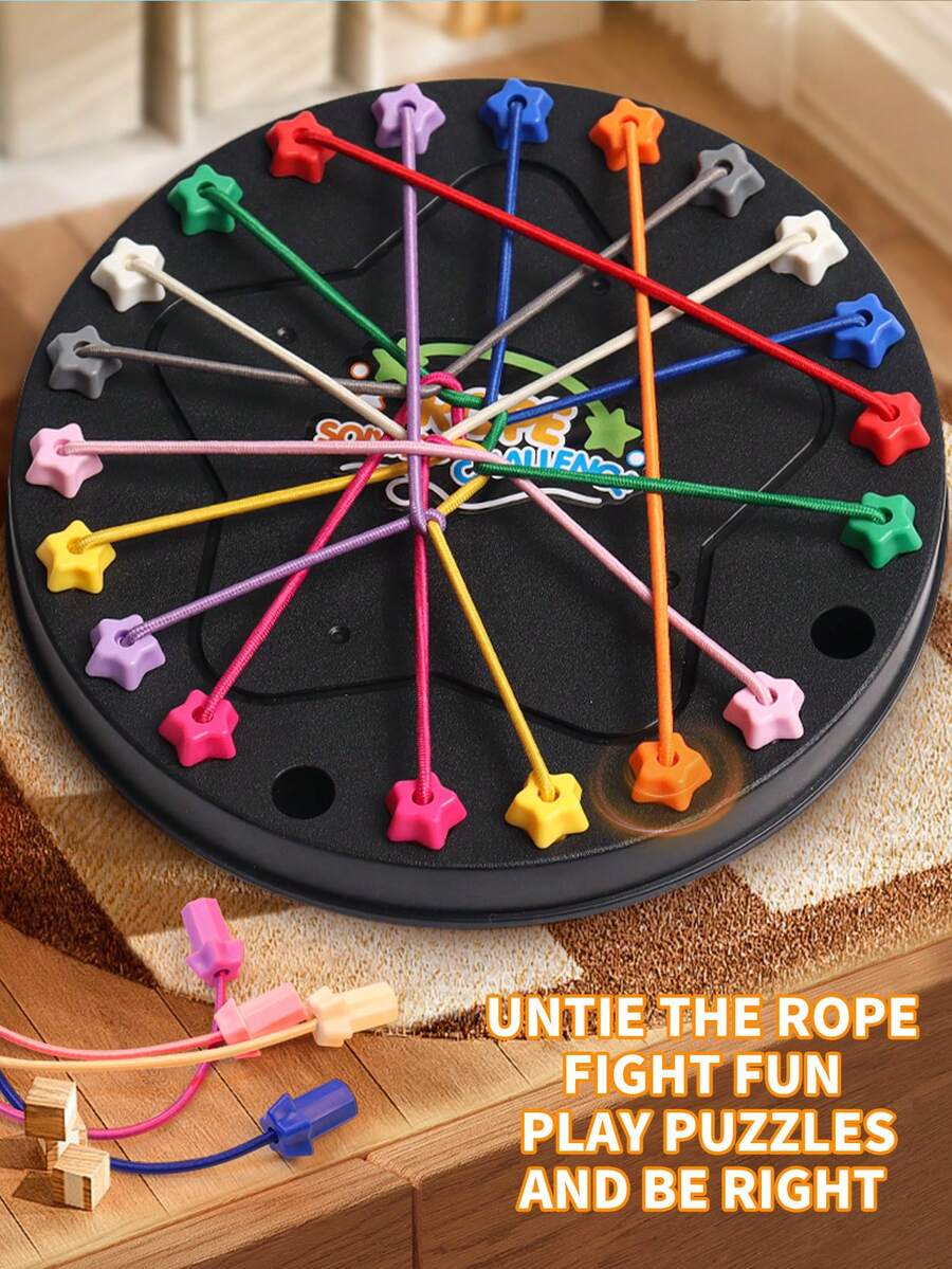 1 Set Rope Untying Game Toys Great Challenge For Brain Exercise Logic Reasoning Ability Mindset Training Intelligence De