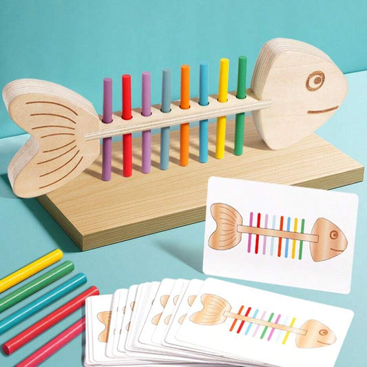 Color Matching Peg Solitaire Game 30 Double Sided Question Cards 60 Exercises Improve Fine Motor Skills And Logical Thin