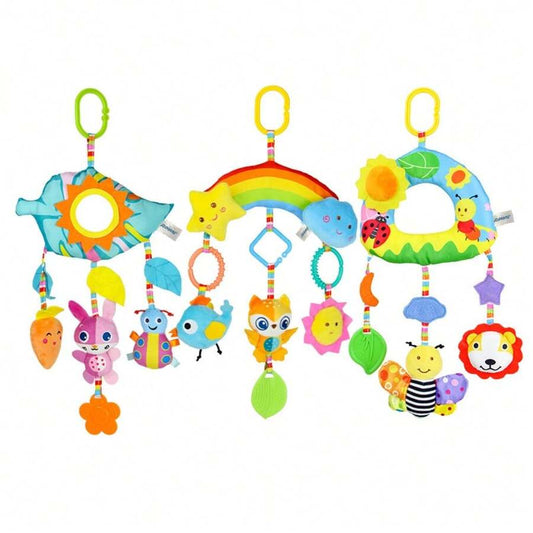 Infant Hanging Cute Animal Rattle Car Plush Toy Rabbit Bee Cloud Star – Bumble & Bear kids toy