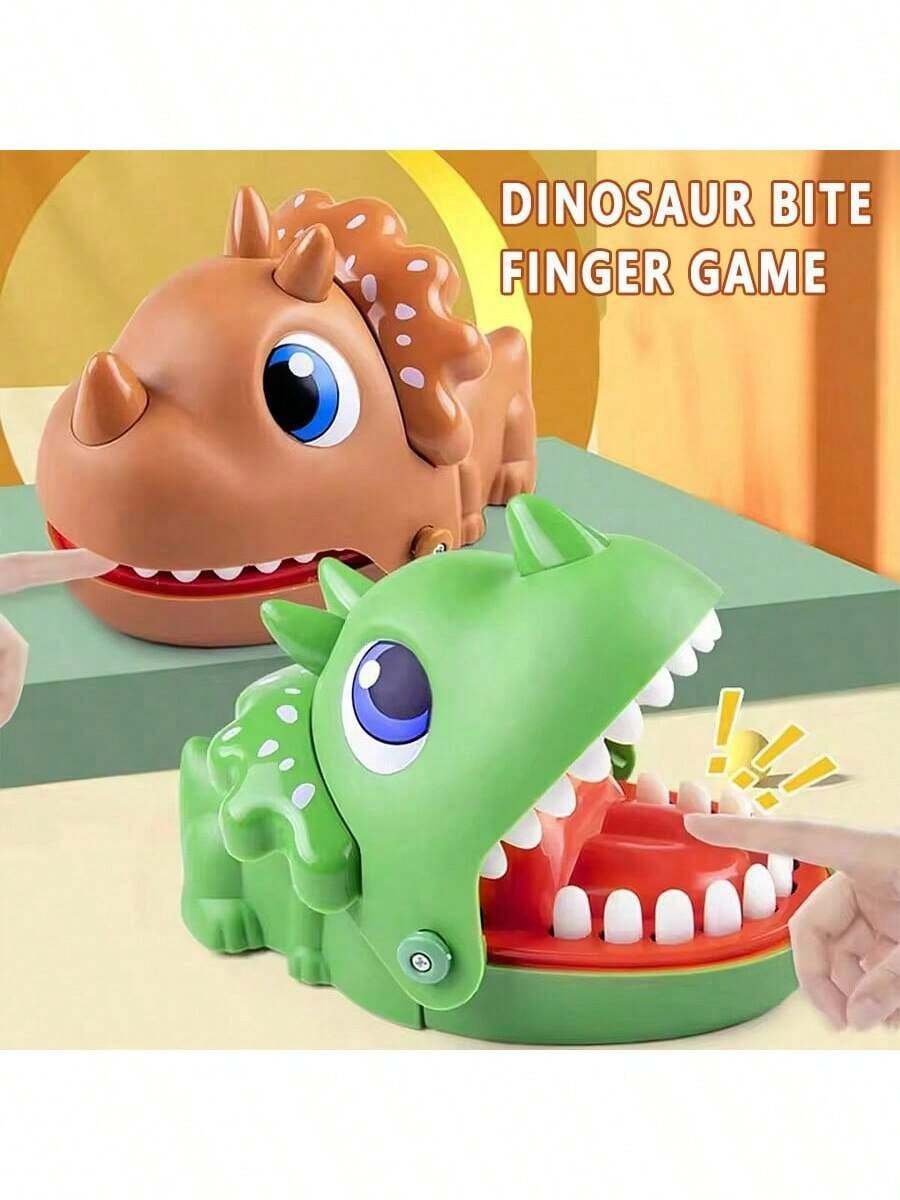 Triceratops Biting Finger Prank Toy, Big Mouth Crocodile Dinosaur Toy, Shark Biting Hand, Children & Parent In – Bumble &