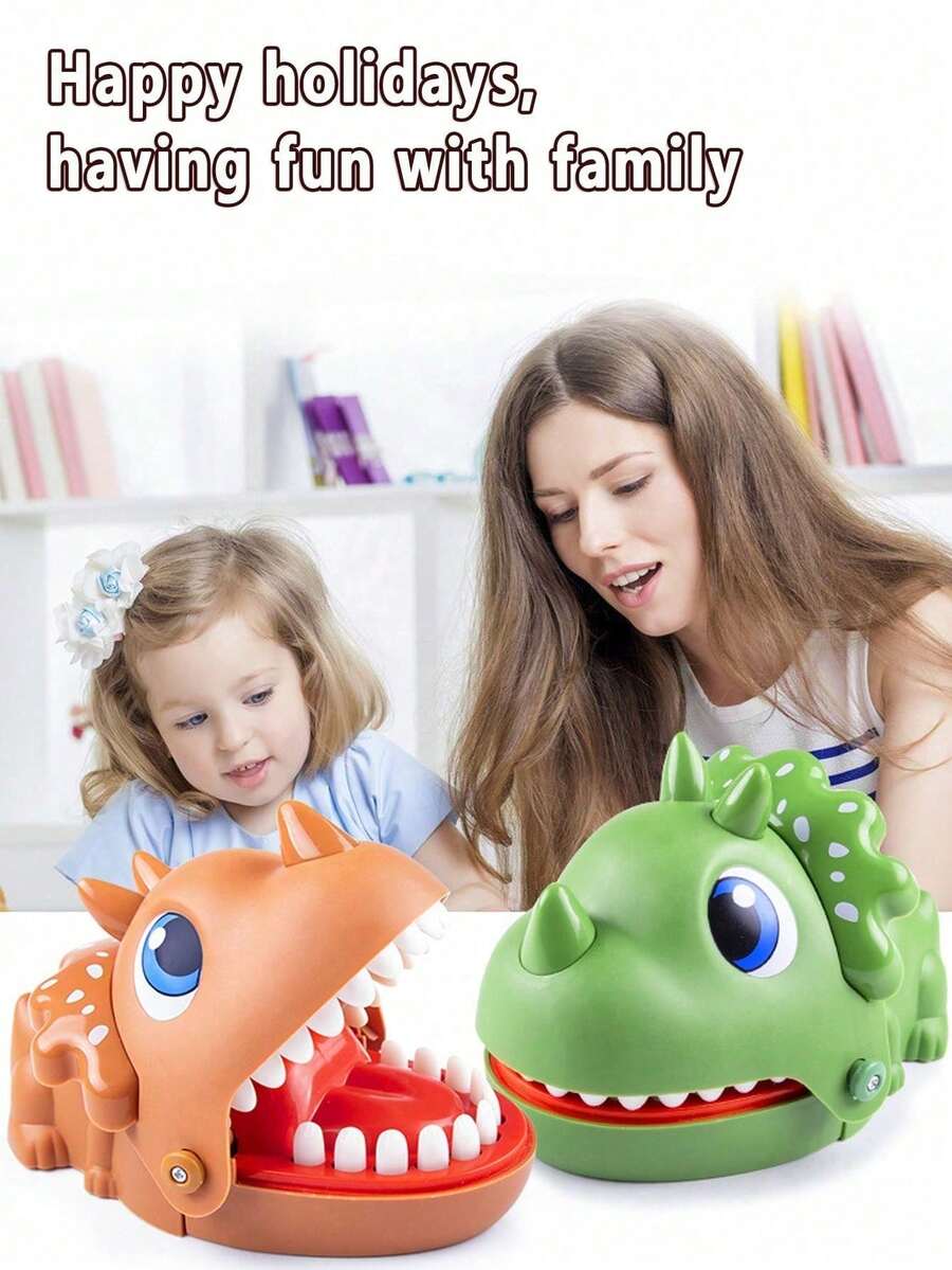 Triceratops Biting Finger Prank Toy, Big Mouth Crocodile Dinosaur Toy, Shark Biting Hand, Children & Parent In – Bumble &