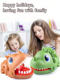 Triceratops Biting Finger Prank Toy, Big Mouth Crocodile Dinosaur Toy, Shark Biting Hand, Children & Parent In – Bumble &