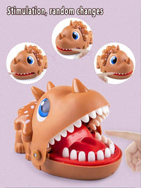 Triceratops Biting Finger Prank Toy, Big Mouth Crocodile Dinosaur Toy, Shark Biting Hand, Children & Parent Interactive 