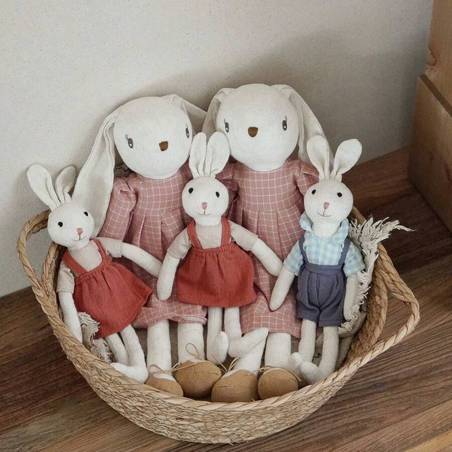 Fabric Rabbit Plush Doll Baby Comfort Doll Children s Rabbit Doll Children s Birthday Gift Baby Photography Prop Room De