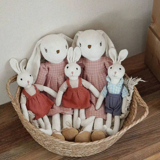 Fabric Rabbit Plush Doll Baby Comfort Doll Children s Rabbit Doll Children s Birthday Gift Baby Photography Prop Room De