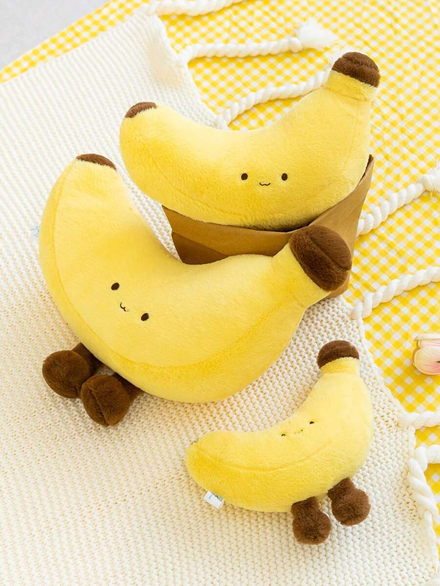 Cute Banana Plush Doll - Soft Comfortable Stuffed Fruit Doll, Room Decor and Bir