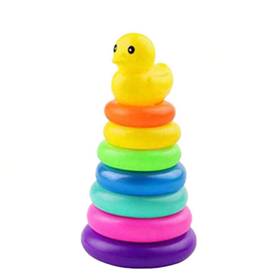 Kids Stacking Toys Game Tower, Montessori Early Learning Educational Toy, Color Recognition Gift – Bumble & Bear kids toy