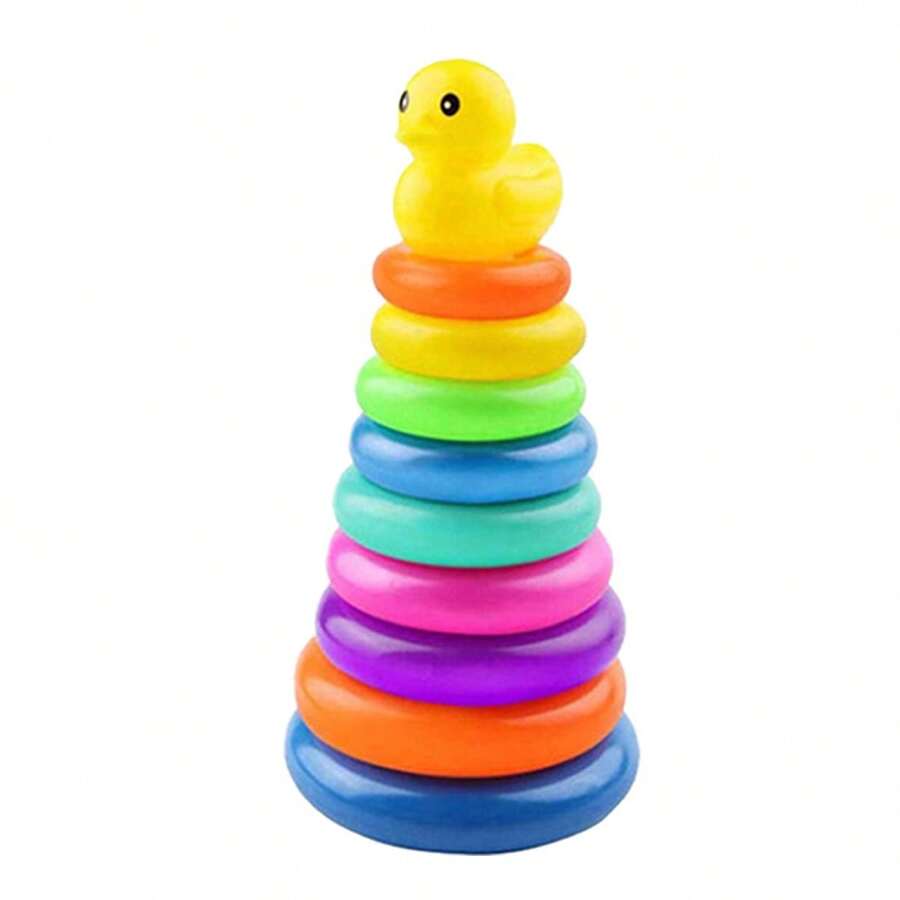 Kids Stacking Toys Game Tower, Montessori Early Learning Educational Toy, Color Recognition Gift – Bumble & Bear kids toy