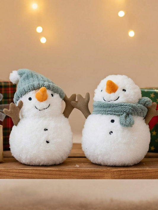Smiling Snowman Plush Doll 23cm - Graduation, Easter, Valentine's, Halloween and
