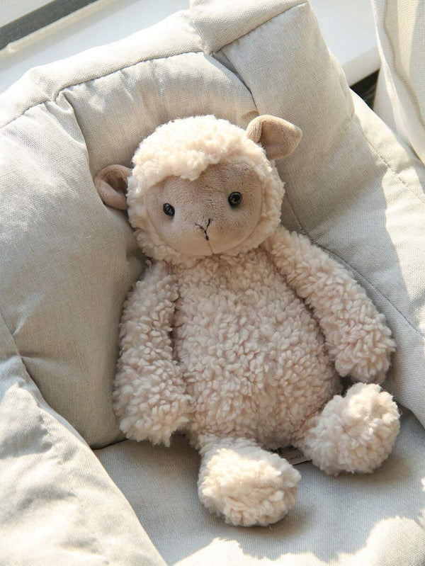 Cute Plush Sheep Doll 25cm - Super Soft Cream White Lamb, Nursery and Bedroom De