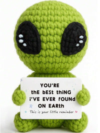 Adorable Knitted Alien Plush Doll, Thoughtful Gift For Various Occasions, Anniversary Gift, Valentine's Day Present, Bir