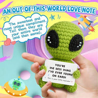 Adorable Knitted Alien Plush Doll, Thoughtful Gift For Various Occasions, Anniversary Gift, Valentine's Day Present, Bir