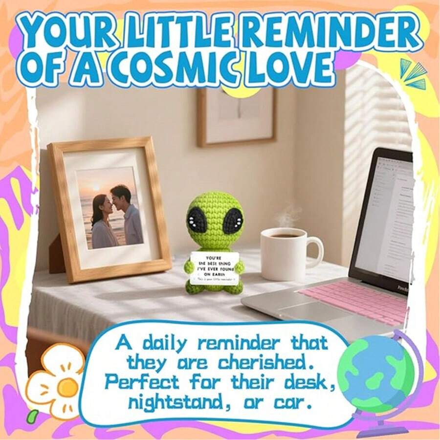 Adorable Knitted Alien Plush Doll, Thoughtful Gift For Various Occasions, Anniversary Gift, Valentine's Day Pr – Bumble &