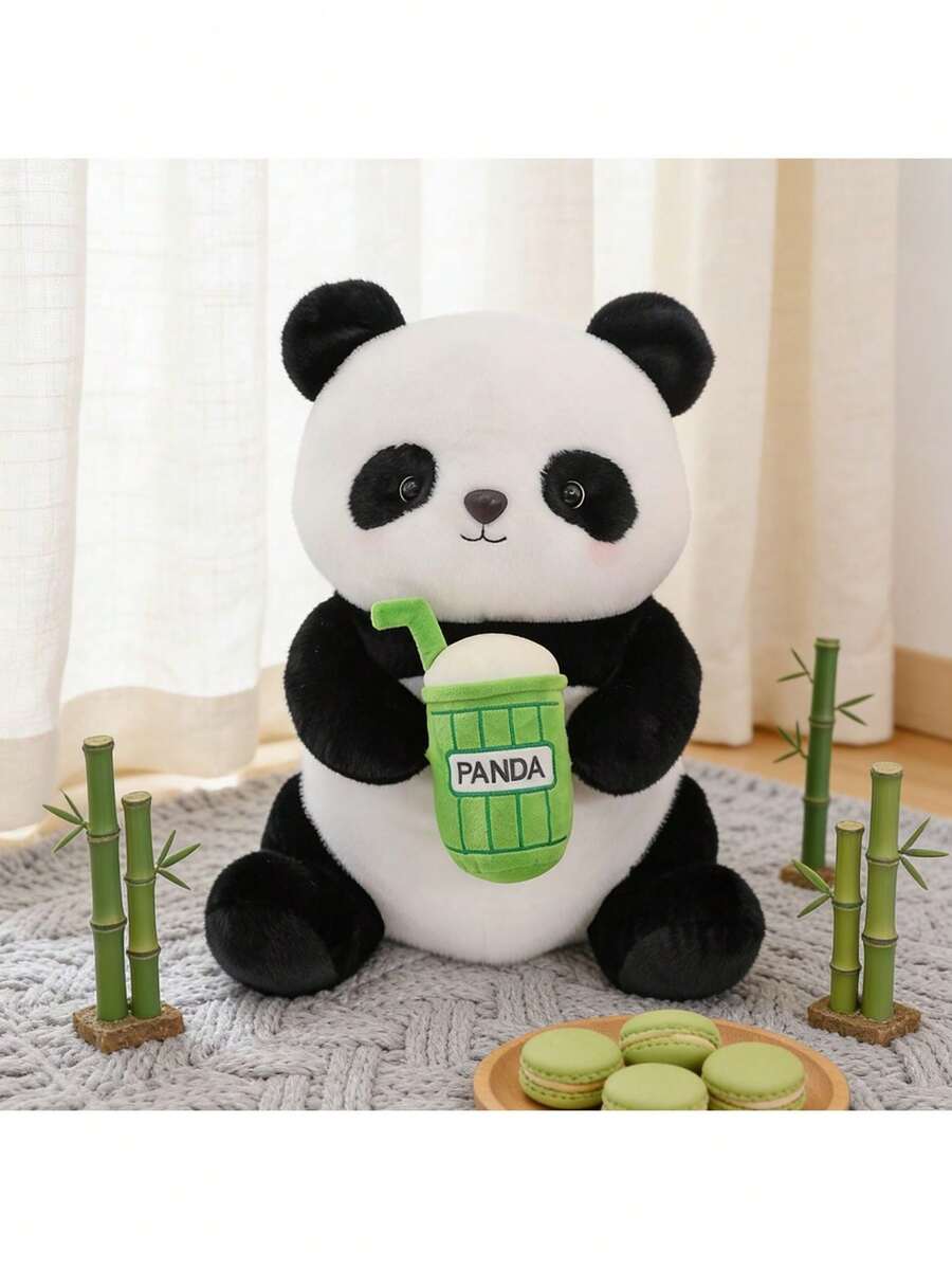 Milk Tea Panda Plush Doll, Animal Theme, Cute Soft Doll, Teacher-Student Prize, Kindergarten, Room Decor, Birthday Gift –