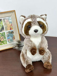 1pc 25cm/9.8in Cute Plush Raccoon Doll, Super Soft Stuffed Forest Animal, Huggable Friend For Infants & Kids,  – Bumble &