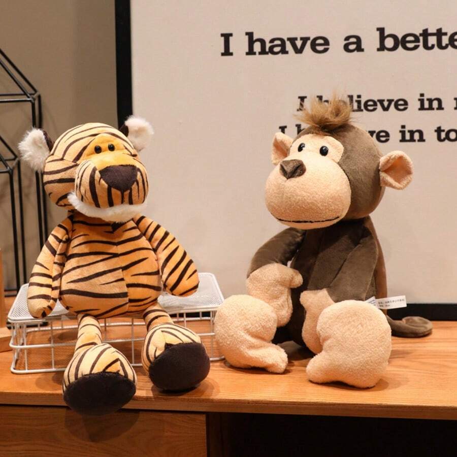 Realistic Forest Animal Plush Toys, Cartoon Lion, Tiger, Elephant, Giraffe Plush Dolls (Multiple Styles Availa – Bumble &