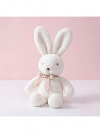 Easter Bunny Plush Doll, Soft Long-Eared Cartoon Rabbit With Bow, Purple, White, Pink, Grey, Brown Options, Hu – Bumble &
