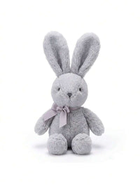 Easter Bunny Plush Doll, Soft Long-Eared Cartoon Rabbit With Bow, Purple, White, Pink, Grey, Brown Options, Hu – Bumble &