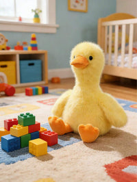 Charming Yellow Duckling Plush Toy, Cartoon Style Yellow Duck, Soft And Comfortable, For Room, Bedside, Sofa Decoration,