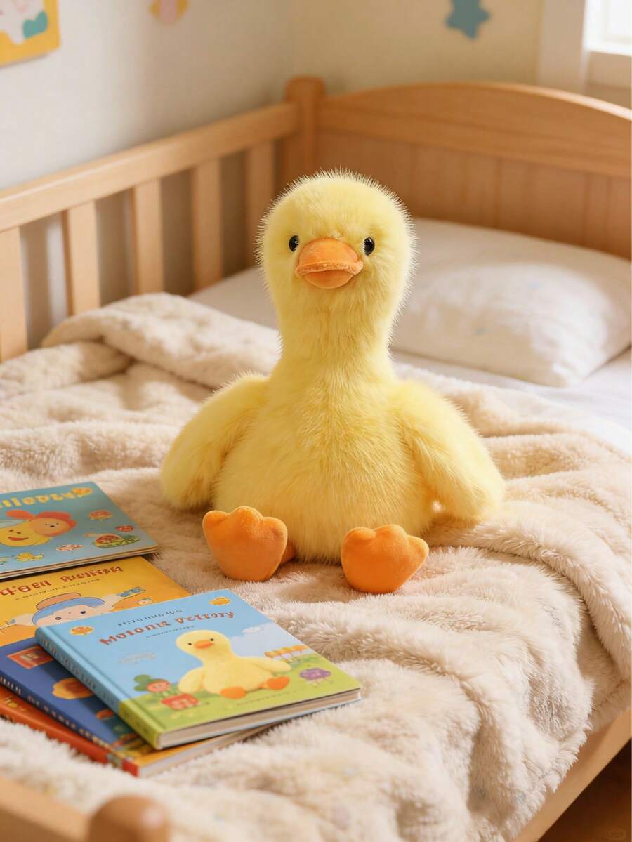 Charming Yellow Duckling Plush Toy, Cartoon Style Yellow Duck, Soft And Comfortable, For Room, Bedside, Sofa D – Bumble &