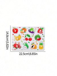 Embedded Wooden Scratch Board, Early Education Animal Cognition Puzzle, Transportation, Cartoon Toddler Baby E – Bumble &