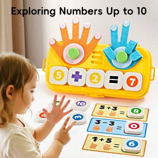 Finger Counting Blocks Math Toy Interactive Arithmetic Learning Set With Flashcards Educational Counting Game For Childr