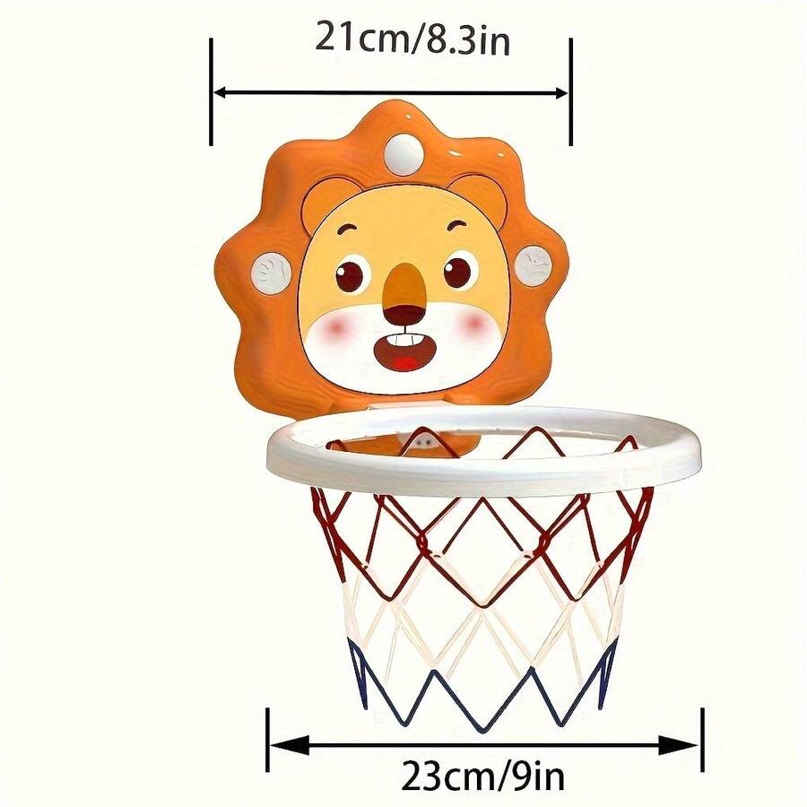 Teenage Cartoon Animal Basketball Hoop Set, Includes Mini Ball And Pump, Suitable For Indoor/Outdoor, For Boys – Bumble &