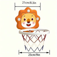 Teenage Cartoon Animal Basketball Hoop Set, Includes Mini Ball And Pump, Suitable For Indoor/Outdoor, For Boys – Bumble &