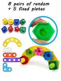 Early Education Screw Assembly Building Blocks, Trains Finger Dexterity – Bumble & Bear kids toy