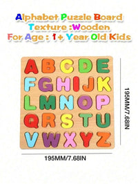 2-In-1 Montessori Wooden Alphabet And Number Shape Puzzle For Children 3+ Years – Bumble & Bear kids toy