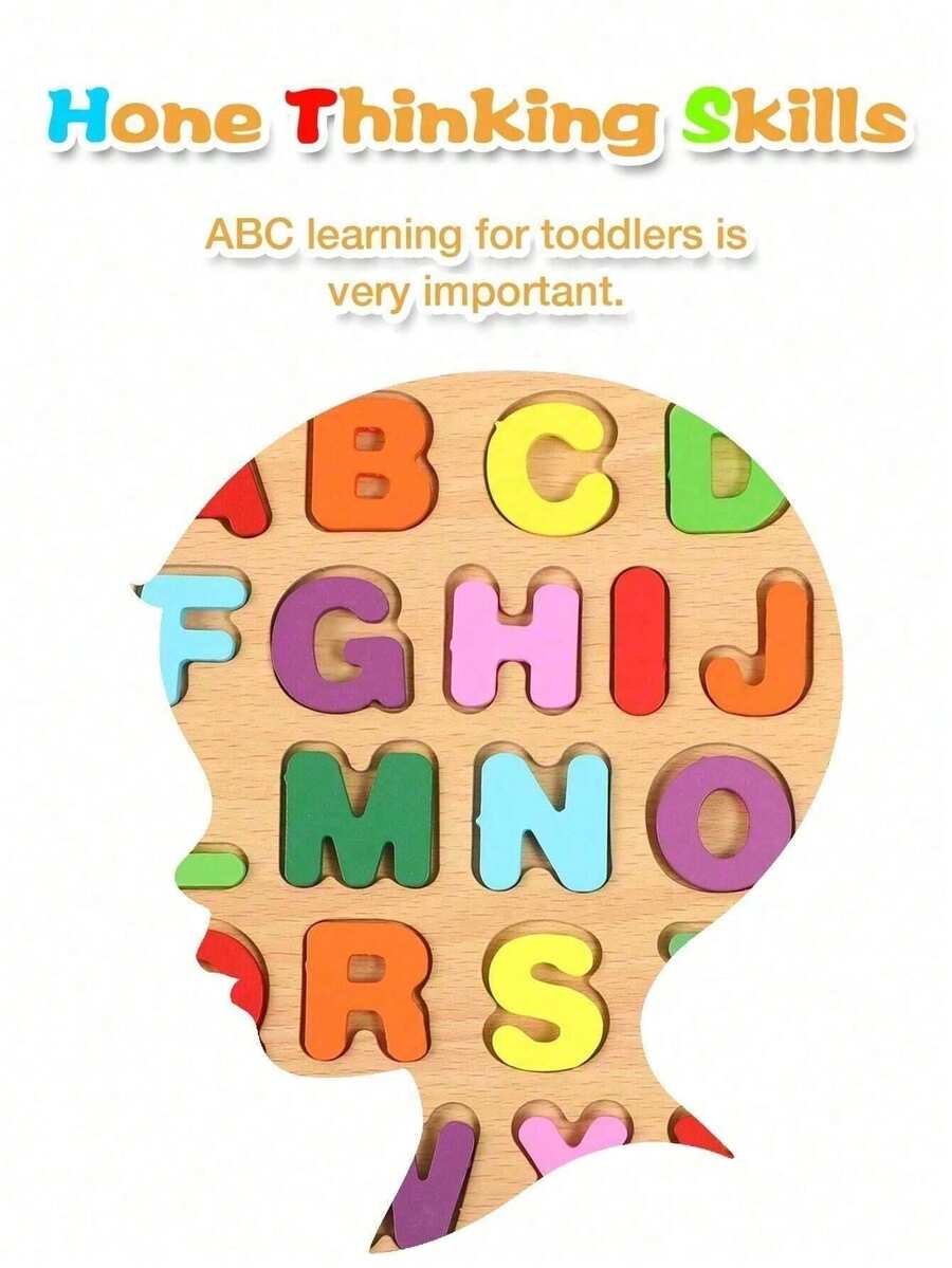 2-In-1 Montessori Wooden Alphabet And Number Shape Puzzle For Children 3+ Years – Bumble & Bear kids toy