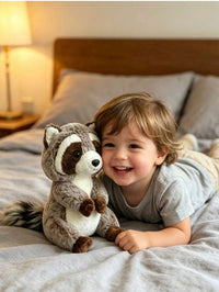 1pc 25cm/9.8in Cute Plush Raccoon Doll, Super Soft Stuffed Forest Animal, Huggable Friend For Infants & Kids,  – Bumble &