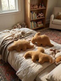 Dinosaur-Shaped Decorative Plush Toy With Textured Surface, 5 Adorable Dinosaur Options In Various Sizes, For Home Decor
