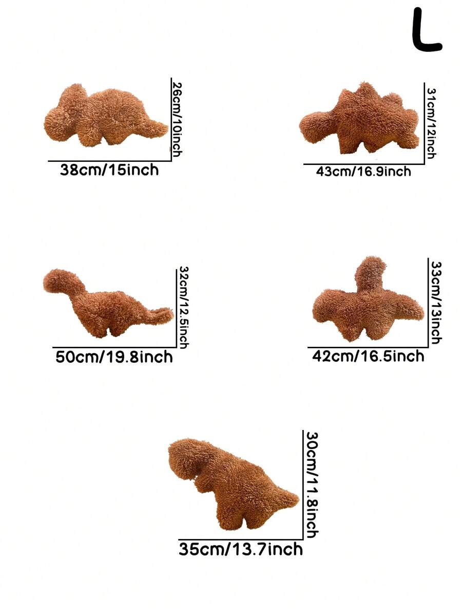 Dinosaur-Shaped Decorative Plush Toy With Textured Surface, 5 Adorable Dinosaur Options In Various Sizes, For  – Bumble &