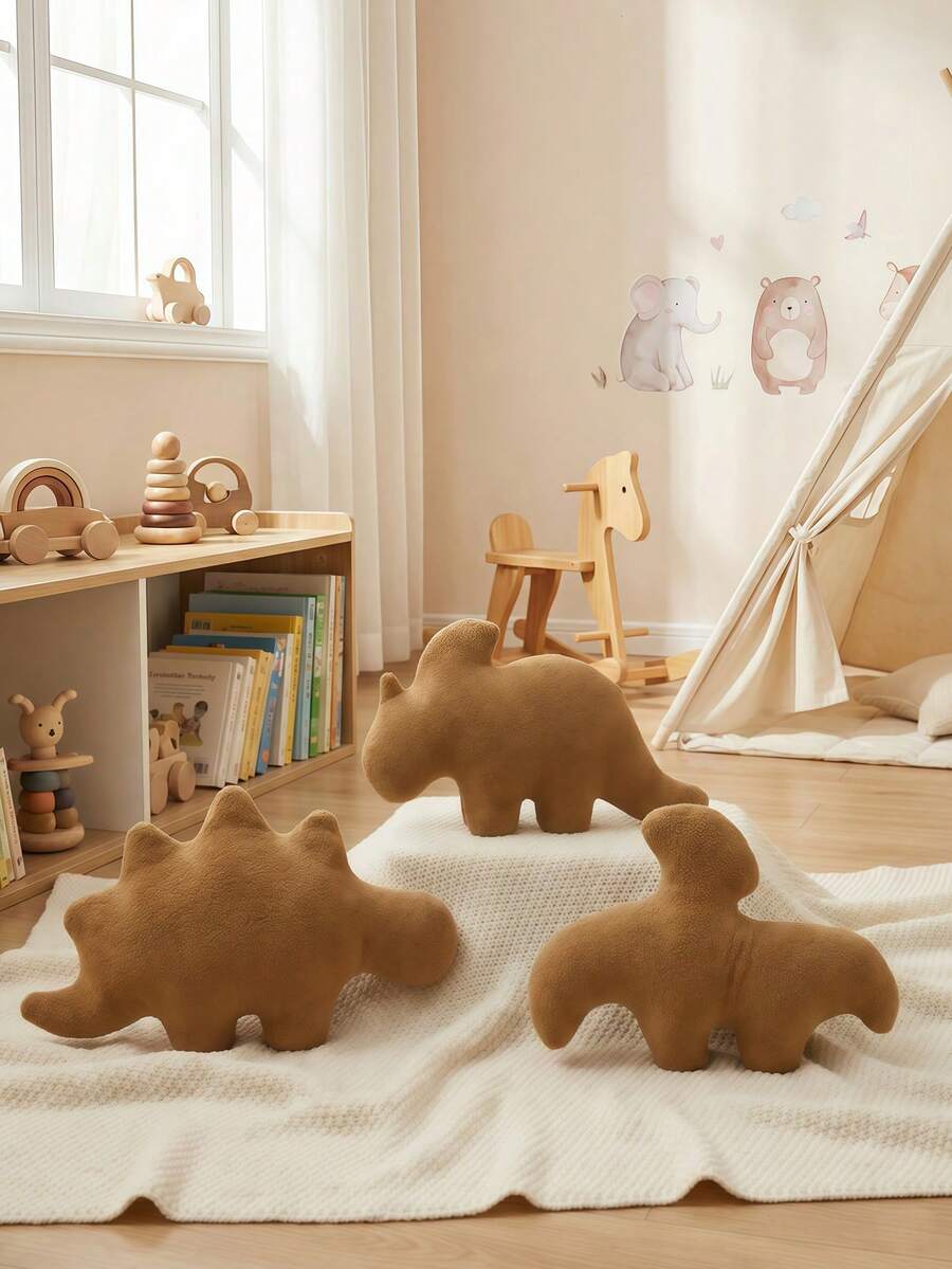 Dinosaur-Shaped Decorative Plush Toy With Textured Surface, 5 Adorable Dinosaur Options In Various Sizes, For  – Bumble &