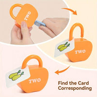 5pcs Educational Puzzle Lock And Key Number And Letter Matching Toy, Colorful Key And Apple Lock Puzzle – Bumble & Bear