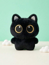 Cute Black Cat Plush Doll, Big Eyes Fluffy Mini Plush, Gothic Style Bag Charm, Gift For Cat Lovers – Bumble & Bear kids toy