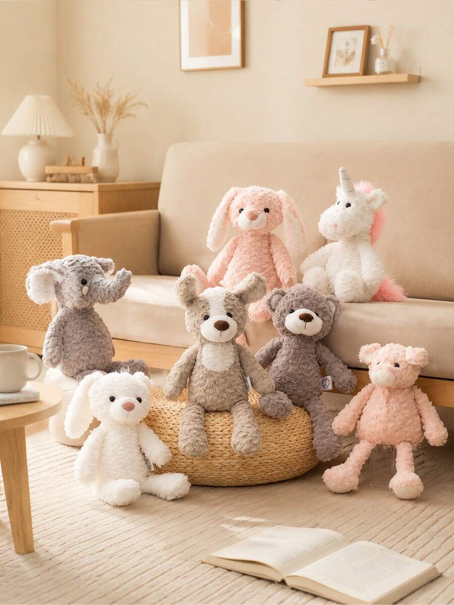 1pc 14 9 Inch Plush Bunny Pink Bunny Bear Dog Panda Elephant Unicorn Stuffed Animal Doll Cute Soft Plush Animal Sleep Pi