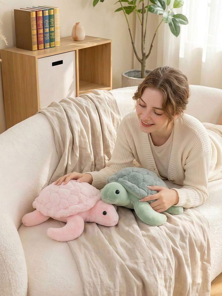 POKOJA LAND 1pc Plush Doll Sea Turtle Design Provides Mellow Touch Comforting Sensation As Holiday Gift Exchange Moments